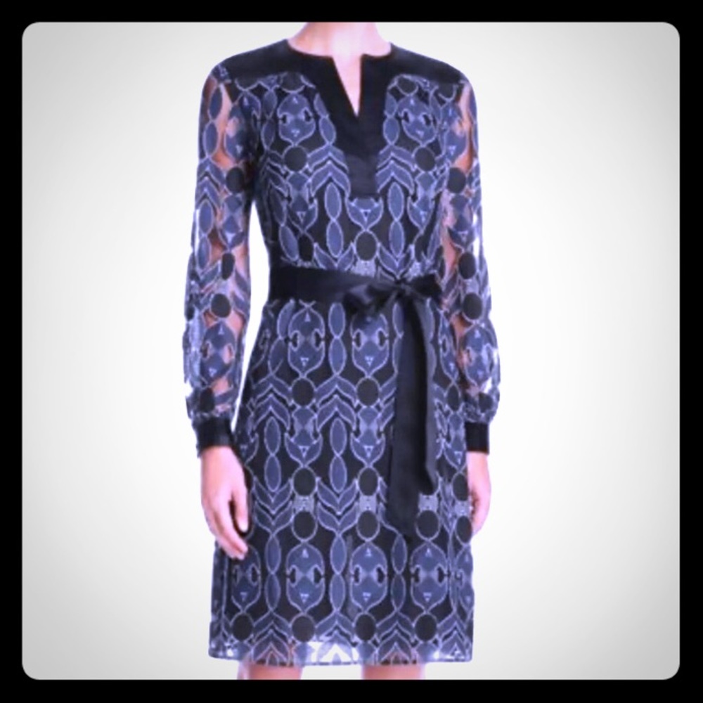 Tory Burch harbor tribal lace dress XL